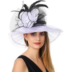Women's Organza Church British Fascinator Hat